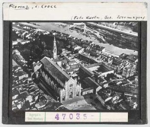Florenz: Santa Croce, Gesamtansicht, Luftbild