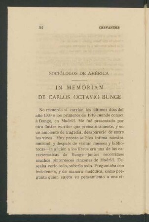 In memoriam de Carlos Octavio Bunge