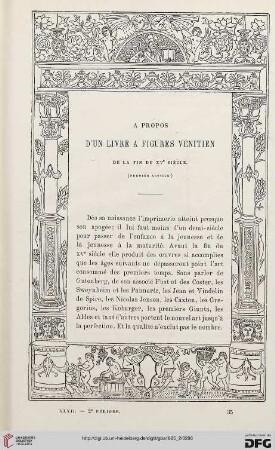 2. Pér. 32.1885: À propos d'un livre à figures vénitien de la fin du XVe siècle, 1