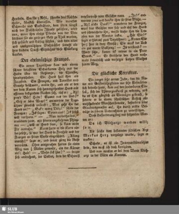 Der edelmüthige Franzos