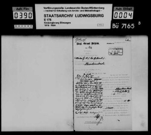 Schuldenwesen der Teilgemeinde Kleindeinbach, Gemeindebezirk Großdeinbach