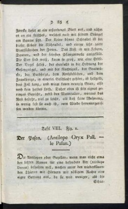 Tafel VIII. Fig. 1. Der Pasan Fig. 2. Der Klippspringer Fig. 3. Der Gnou