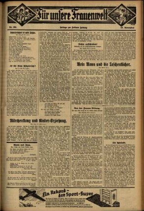 Zweite Ausgabe vom Donnerstag, den 16. November 1933.