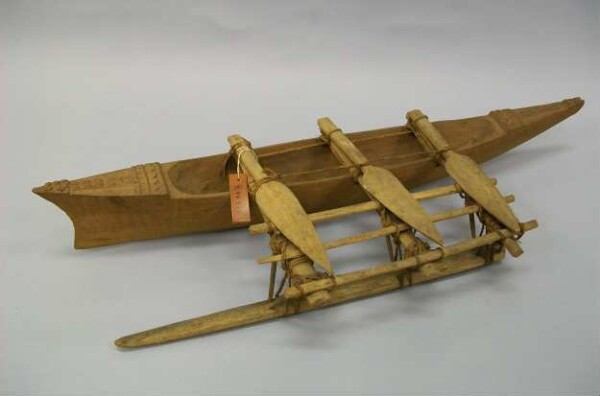 Model of an outrigger boat