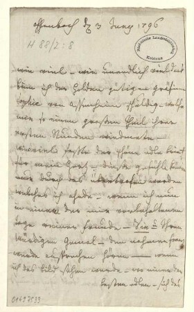 Eigenhändiger Brief mit Unterschrift