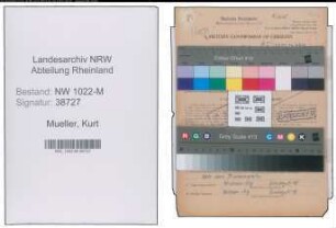 Entnazifizierung Kurt Mueller , geb. 11.06.1912 (Bahnangestellter)