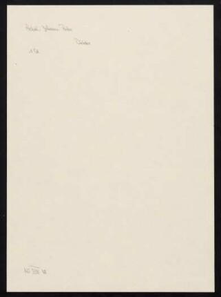 Brief von Johann Peter Hebel an Unbekannt