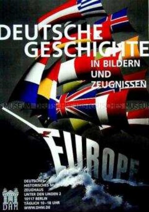 Plakat zur Dauerausstellung des Deutschen Historischen Museums "Deutsche Geschichte in Bildern und Zeugnissen"