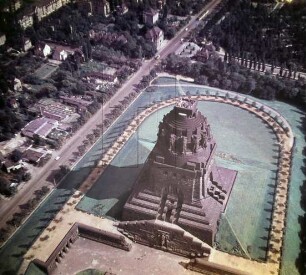 Völkerschlachtdenkmal in Leipzig : Blickrichtung Südosten