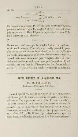 Autre solution de la question 276.