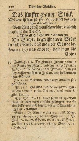 Das fünffte Haupt-Stück. Von der Beichte