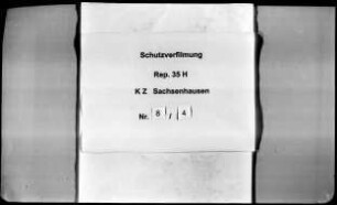 Aufstellungen über SS-Personal durch das Sachsenhausen-Komitee