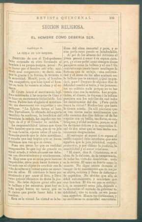 Sección religiosa. : El hombre como debería ser. Capítulo V. La perla de los maridos.
