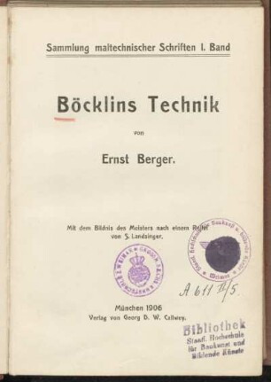 Böcklins Technik