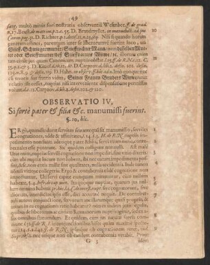 Observatio IV. ...