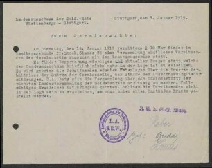 Einladung und Tagesordnung zu Garnisonratsvorsitzenden-Konferenzen, angenommene Anträge