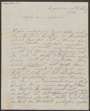 Brief an B. Schott's Söhne : 26.03.1834