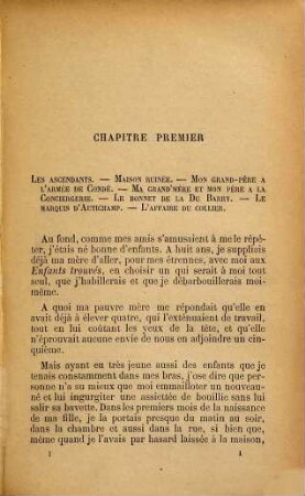 Les aventures de ma vie, 1