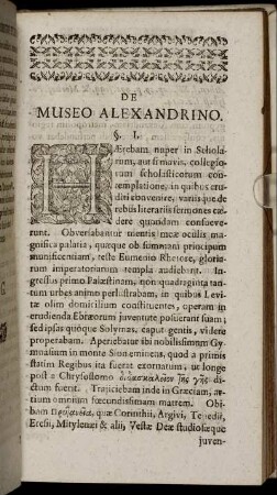 De Museo Alexandrino.
