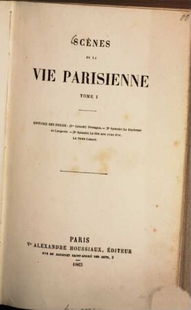 Oeuvres complètes de H. de Balzac, 9. La comédie humaine; 1: Etudes de moeurs; 3: Scènes de la vie parisienne; 1