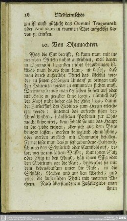 10. Von Ohnmachten