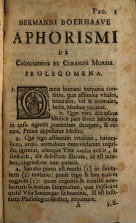 Aphorismi De Cognoscendis Et Curandis Morbis