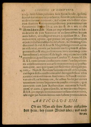 Articulus XIII.