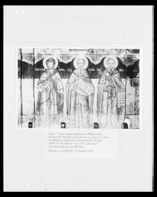 Die Heiligen Ephraim der Syrer, Cyriacus von Palästina und Sabas von Jerusalem