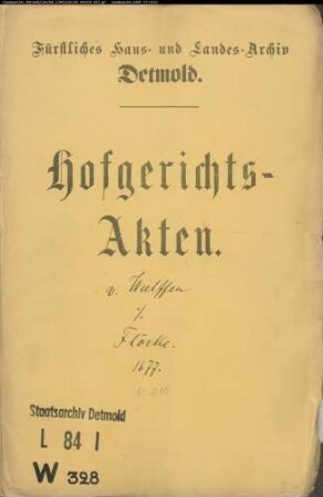 von Wulffen, Gebrüder gegen Dr. Henrich Flörkens Erben - Schuldforderung