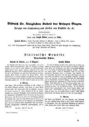 Italienische Gemälde.