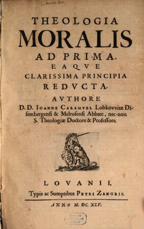 Theologia Moralis Ad Prima Eaque Clarissima Principia Reducta