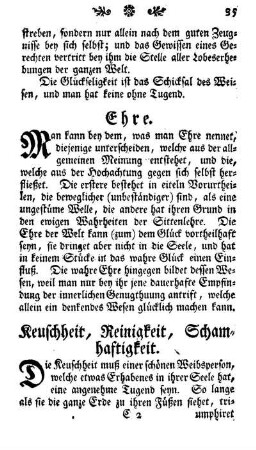 Keuschheit, Reinigkeit, Schamhaftigkeit