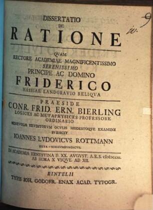 Diss. de ratione