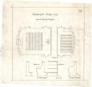 Billing, Hermann; Singen; Krankenhaus - Kapelle, Inneneinrichtung (Grundriss; Details)