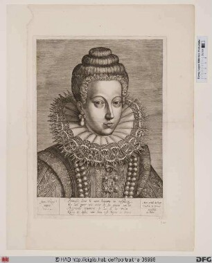Bildnis Maria von Medici (Marie de Médicis), Königin von Frankreich und Navarra, geb. Prinzessin von Toscana