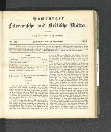 No. 92. 18. November 1854