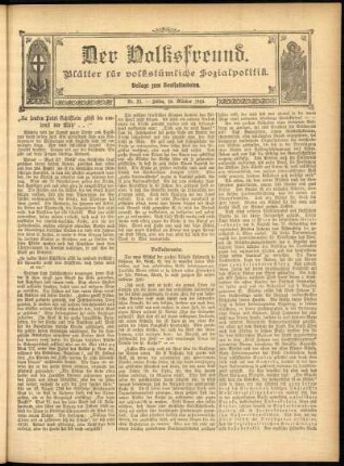 Ausgabe vom Sonntag, den 16. Oktober 1910.