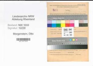 Entnazifizierung Otto Morgenstern , geb. 12.11.1919 (Polizeibeamter)
