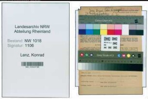 Entnazifizierung Konrad Lenz , geb. 01.08.1904 (Laborangestellter)