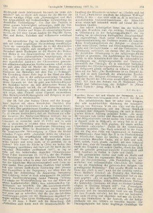 174-176 [Rezension] Baetke, Walter, Art und Glaube der Germanen
