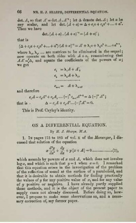 On a differential equation.