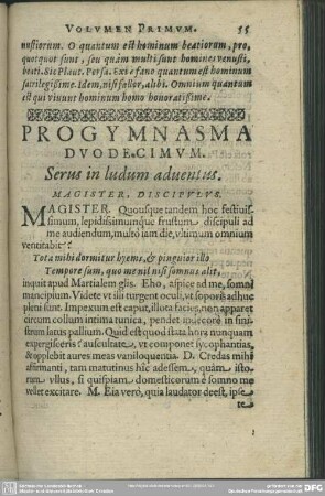Progymnasma Duodecimum. Serus in ludum aduentus