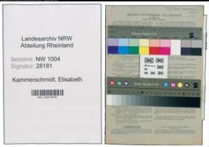 Entnazifizierung Elisabeth Kammerschmidt , geb. 26.11.1905 ()
