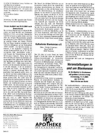 Veranstaltungen in und um Blankenese
