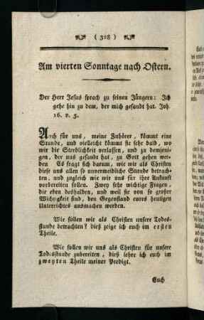 328-342, Am vierten Sonntage nach Ostern.