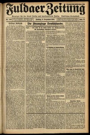 Ausgabe vom Freitag, den 11. Dezember 1931.