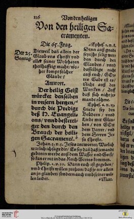 Von den heiligen Sacramenten