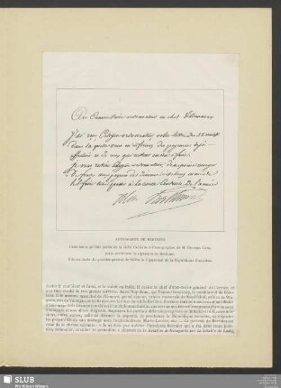 Autographe De Berthier
