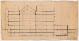 Warenhaus Tietz, Breslau: 2. Entwurf, Schnitt 1:100