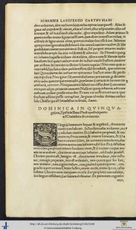Dominica In Quinquagesima